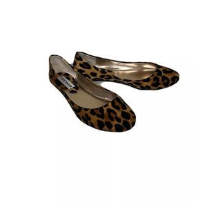 Steve Madden Women's Heaven Fabric Leopard Ballet Flats Round Toe sz 7.5